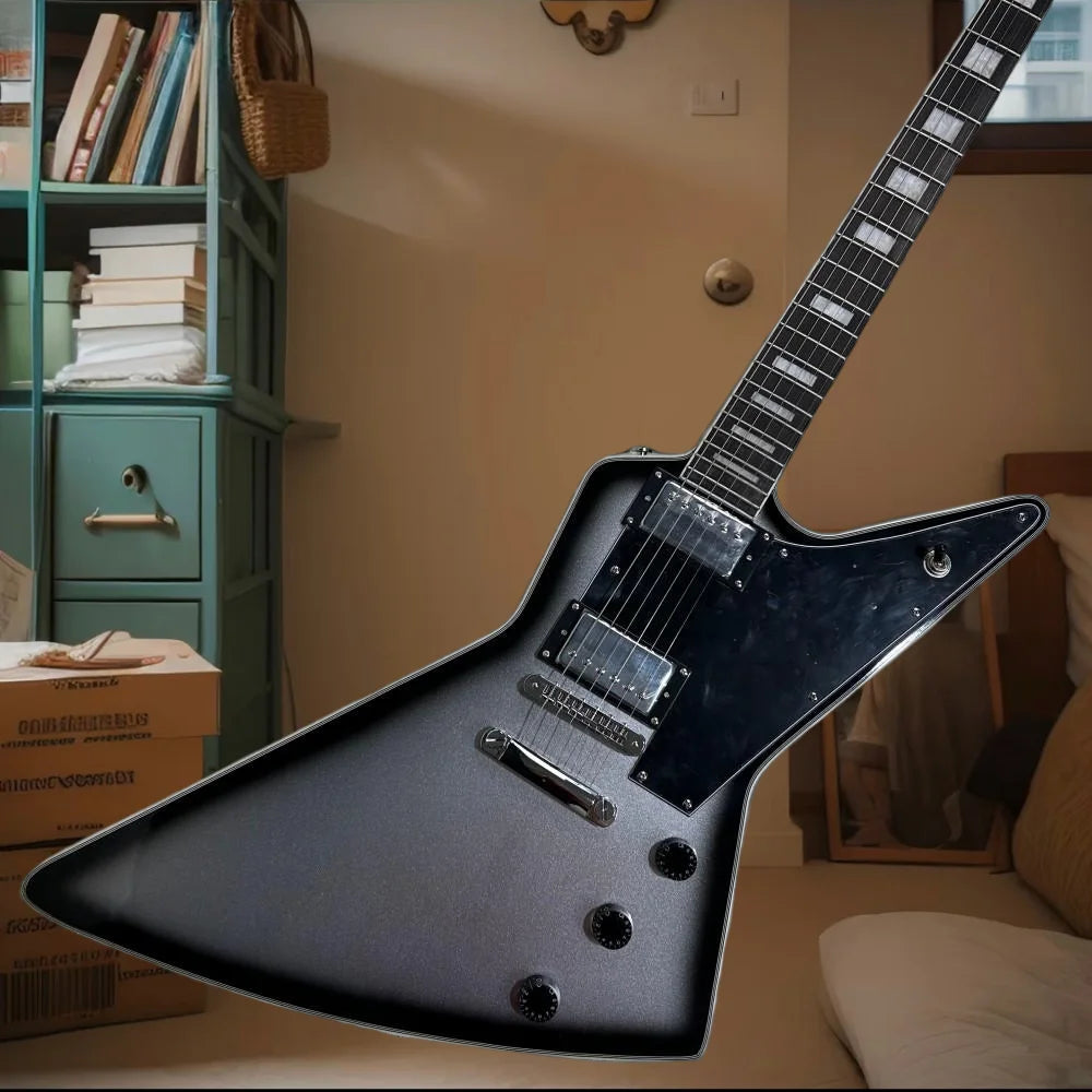 Grey Ex Rosewood Neck Mahogany Body Exquisite Craftsmanship Meticulous Workmanship Electric Guitar Rock Music Free Shipping