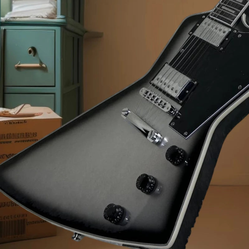 Grey Ex Rosewood Neck Mahogany Body Exquisite Craftsmanship Meticulous Workmanship Electric Guitar Rock Music Free Shipping