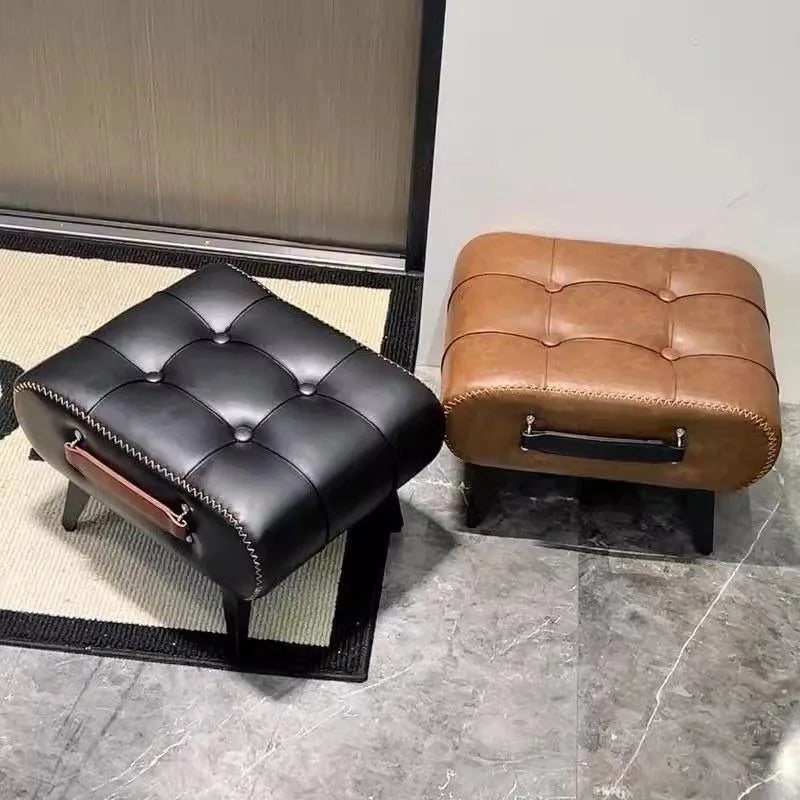 Home doorstep stool, luxurious coffee table, low stool, sofa, living room, simple soft seat for entry