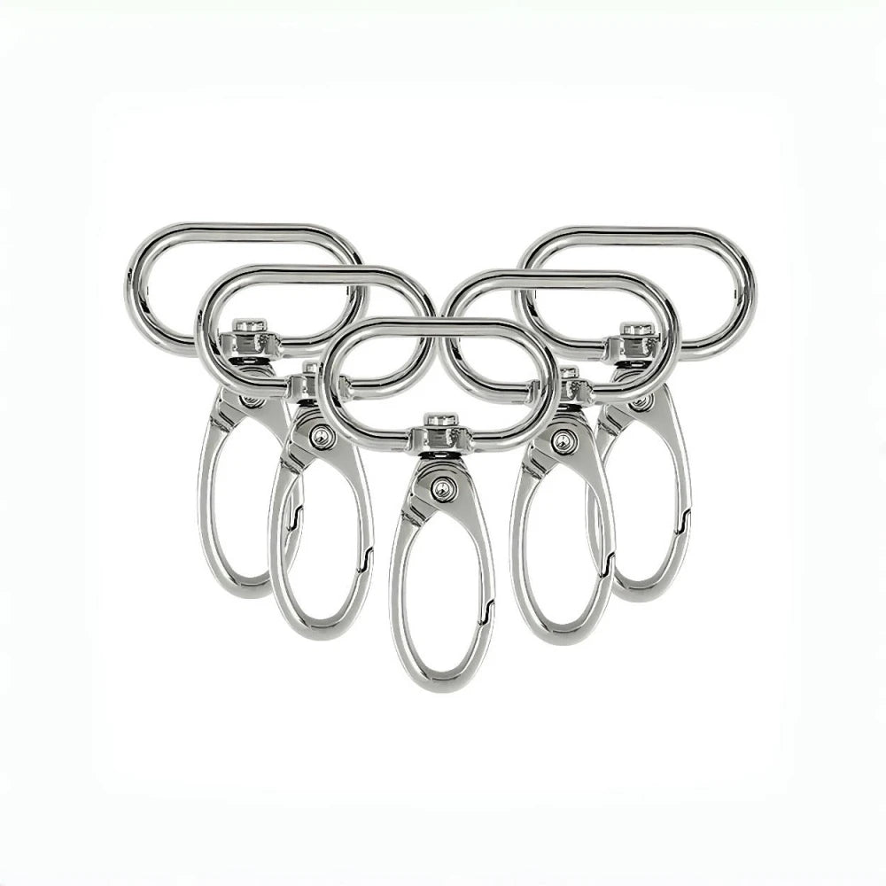 5 Pcs/Pack Swivel Lobster Clasp for Strap Bag Metal Buckles Webbing Belt Snap Hooks Keyring Carabiner DIY Accessories