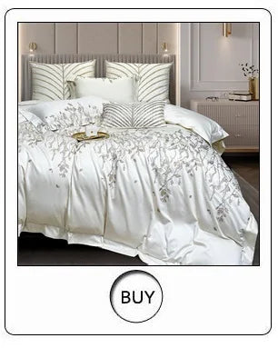 100% Cotton Luxury Hotel Style Bedding Set Queen King Size Solid Color Embroidery Duvet Cover Flat/Fitted Bed Sheet Pillowcases