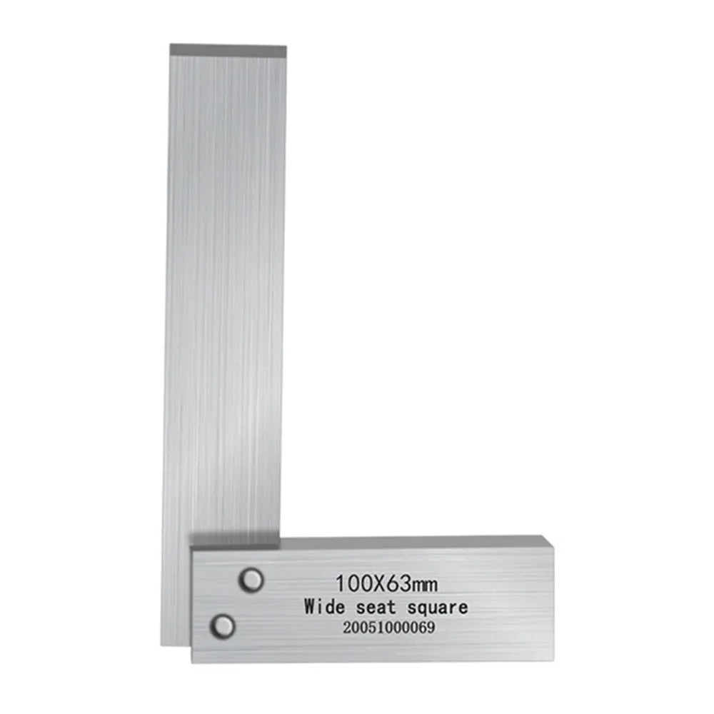 4-inch high-precision wide-base right-angle ruler, 90-degree angle ruler, woodworking hardware measuring tool with case