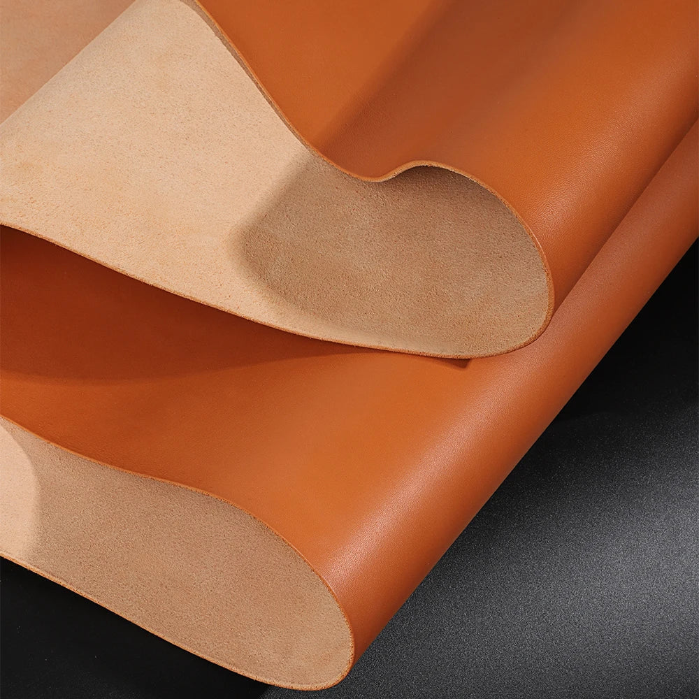 WUTA Italian Vegetable Tanned Cowhide Leather Full Grain Skin Genuine Leather DIY Craft Leather Fabric 1/3/5 Sq.ft Irregular