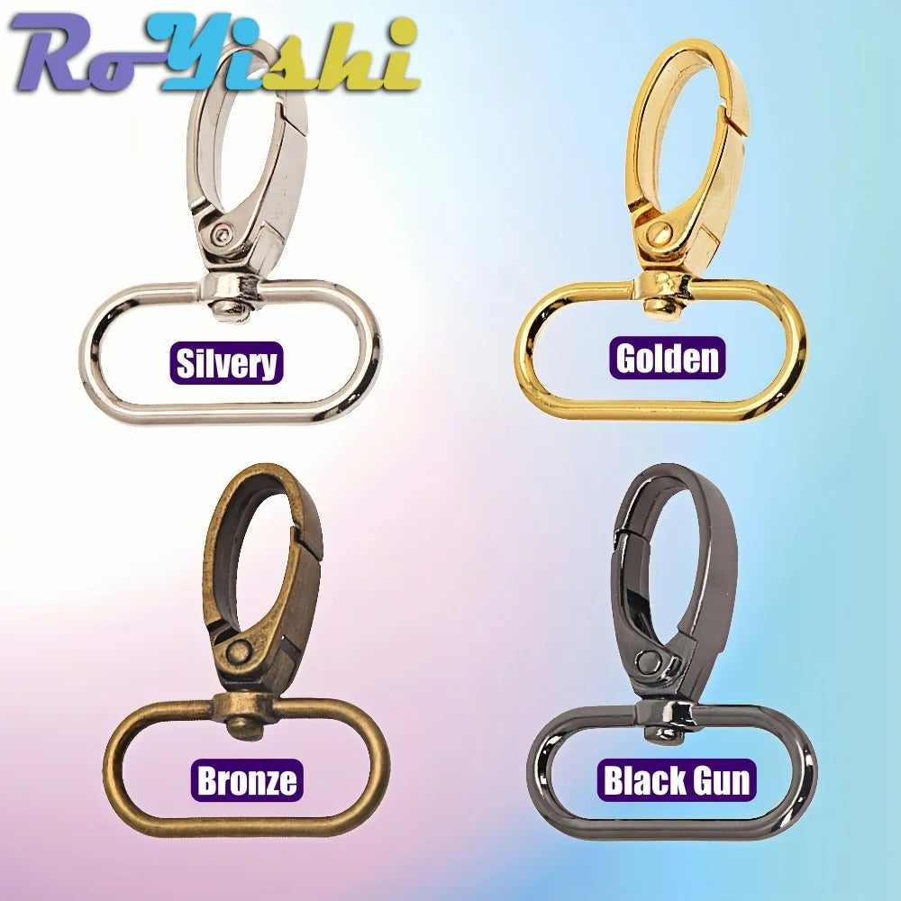 5 Pcs/Pack Swivel Lobster Clasp for Strap Bag Metal Buckles Webbing Belt Snap Hooks Keyring Carabiner DIY Accessories