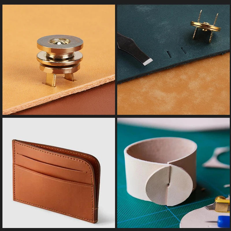 WUTA Basic 6-12 Pcs Leather Slotted Punch Set Skin Flat Hole Punches Straight Slot Die Cutter Cut Leather End DIY Craft Tools