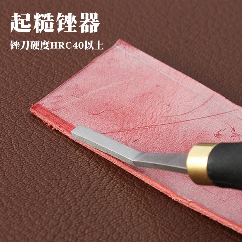 File Tool with Plastic Handle Leather Craft Tools for Edge Leather Tool Leather Surface Plastic Handle and Stainless Steel Head