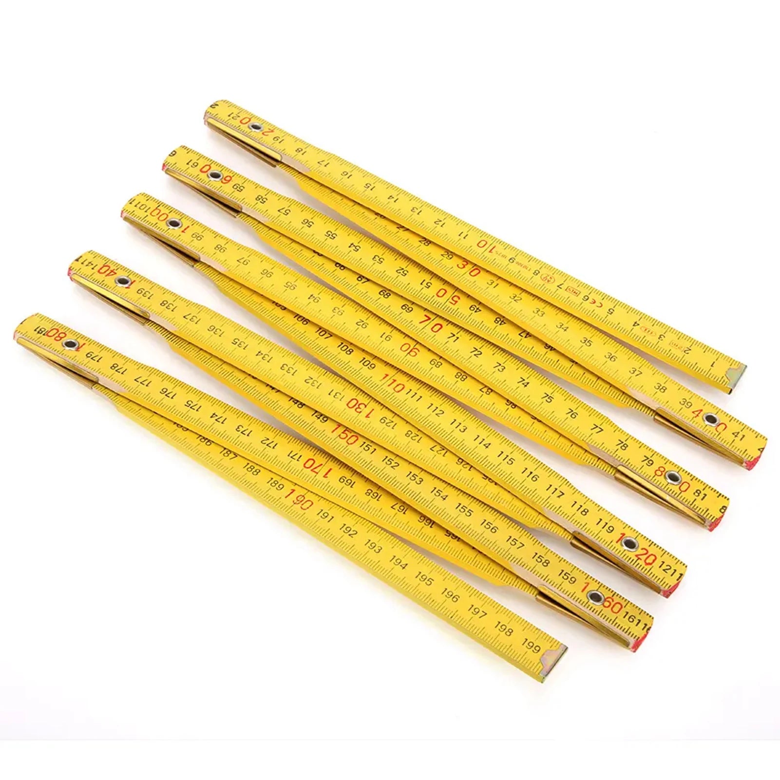 Wooden Folding Ruler For Carpenters Construction Builder 2 Meter 10 Folds Wooden Yard Stick Ruler For Home Improvement