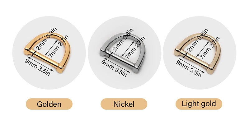 WUTA  Zinc Alloy D Ring Metal Zipper Pulle Buckle For Luggage hardware Accessories DIY Sewing Leather Craft 10pcs