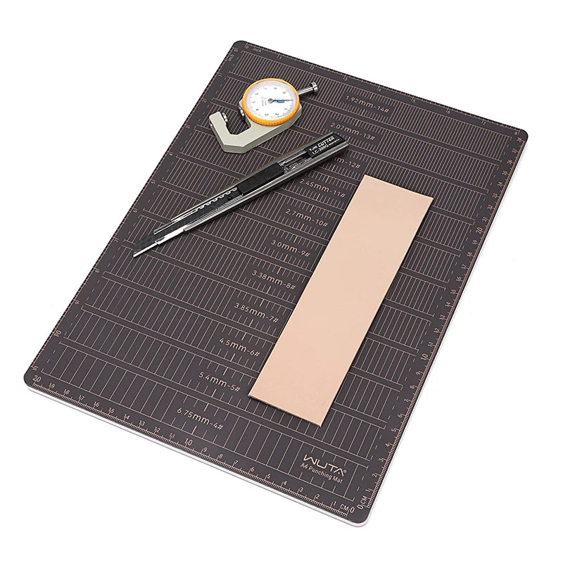 WUTA Professional 8mm Thicken Leather Punch Mat A4 / A5 Tools Cutting Mat, Punching Board,DIY Engraving Pad, Carving Knife Table