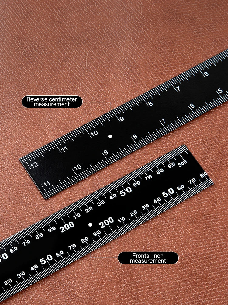 WUTA Leather Cutting Ruler Wide Metal Square Angle Measuring Steel L-Shaped Ruler for Building Framing Gauges Scale 300X200mm