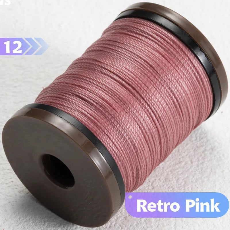 0.4/0.5/0.6mm Round Waxed Thread Circular Leather Sewing Waxing Thread for Manual Sewing and Jewelry Craftsmanship
