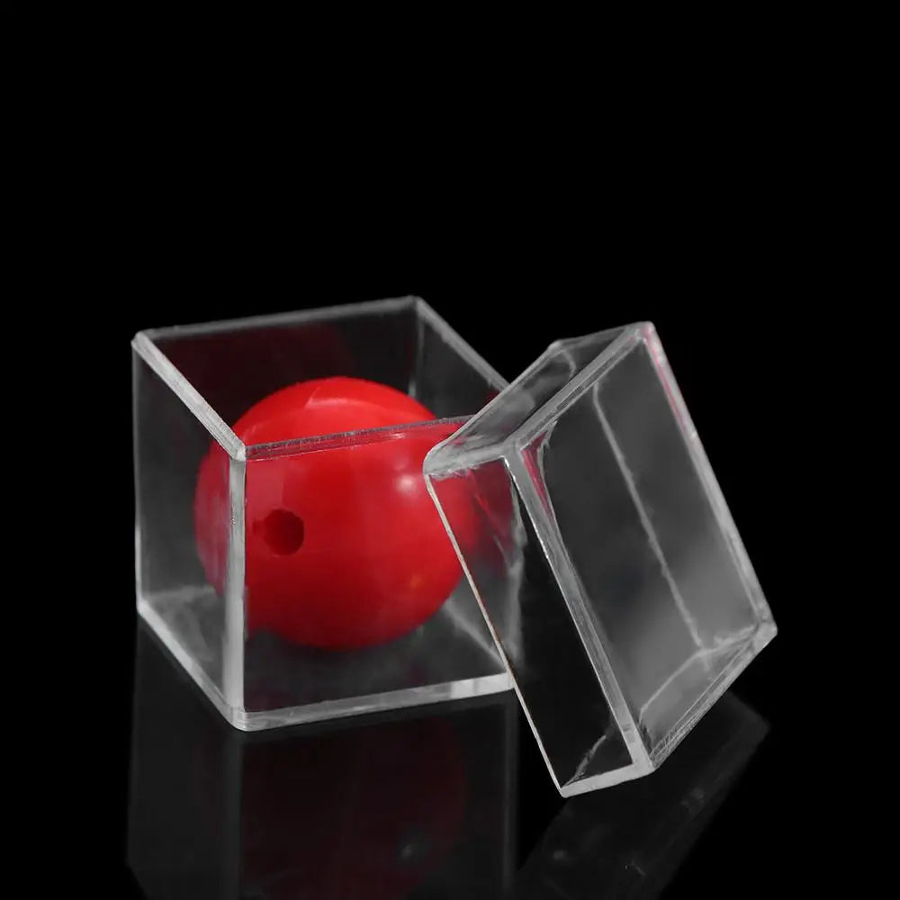 Illusion Magic Clear Ball Through Box Magician Game Gimmick Props Ball Penetrate Box Mentalism Plastic Magic Tricks Street Stage