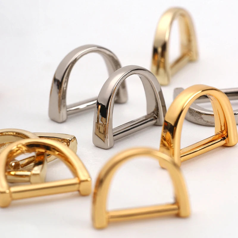 WUTA  Zinc Alloy D Ring Metal Zipper Pulle Buckle For Luggage hardware Accessories DIY Sewing Leather Craft 10pcs
