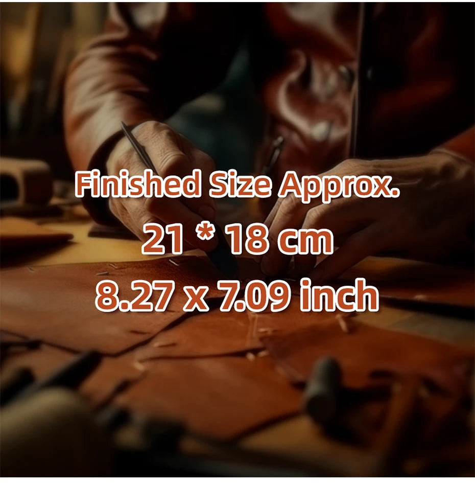 Large Capacity Women's Shoulder Bag, Stylish Handbag, Kraft Paper Template with Holes,DIY Leather Handmade Crafts-Special Gift