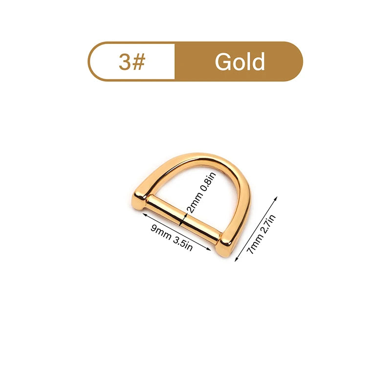 WUTA  Zinc Alloy D Ring Metal Zipper Pulle Buckle For Luggage hardware Accessories DIY Sewing Leather Craft 10pcs