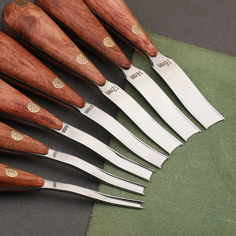 1PC 4-16mm Leather Craft Edge Beveler Skiving Beveling Knife Thinning Pushing Grooving Trench Leathercraft Handwork DIY