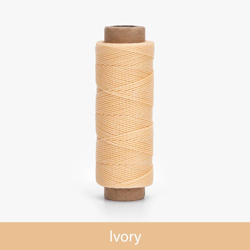 WUTA Leather Waxed Thread Round Polyester Sewing Threads Leather Craft Hand Stitching Line DIY Bracelet Thread Repair Work Cord