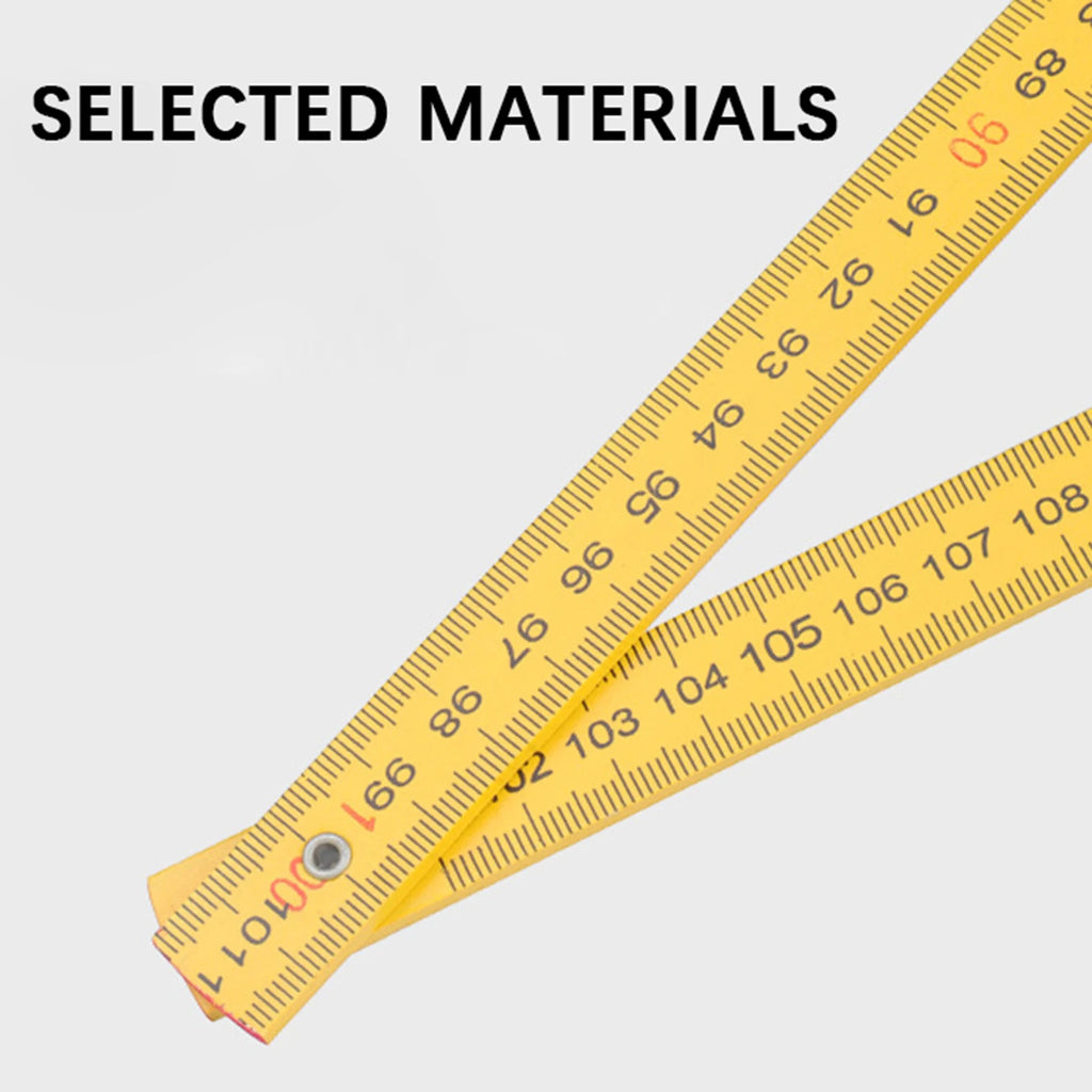 Wooden Folding Ruler For Carpenters Construction Builder 2 Meter 10 Folds Wooden Yard Stick Ruler For Home Improvement