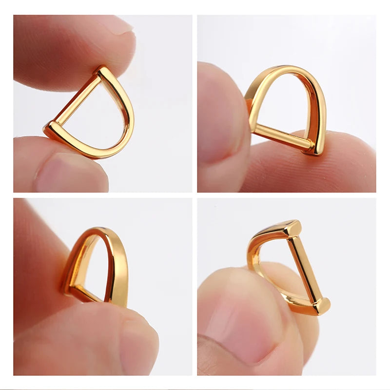 WUTA  Zinc Alloy D Ring Metal Zipper Pulle Buckle For Luggage hardware Accessories DIY Sewing Leather Craft 10pcs