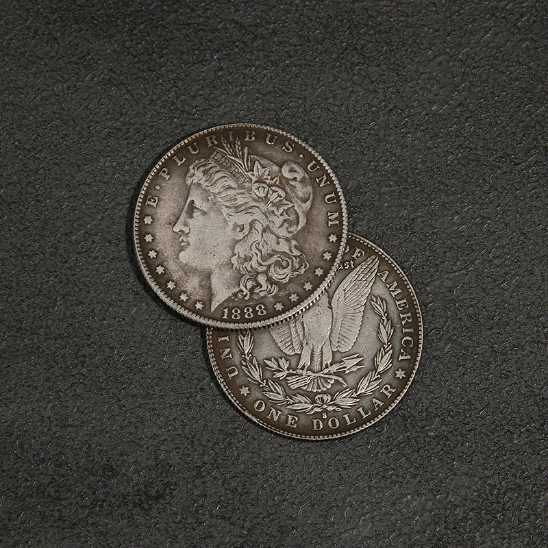1 Pcs Steel Morgan Dollar  Magic Tricks Can Be Sucked Props Accessorie Used Appearing/Disappearing Coin Magie