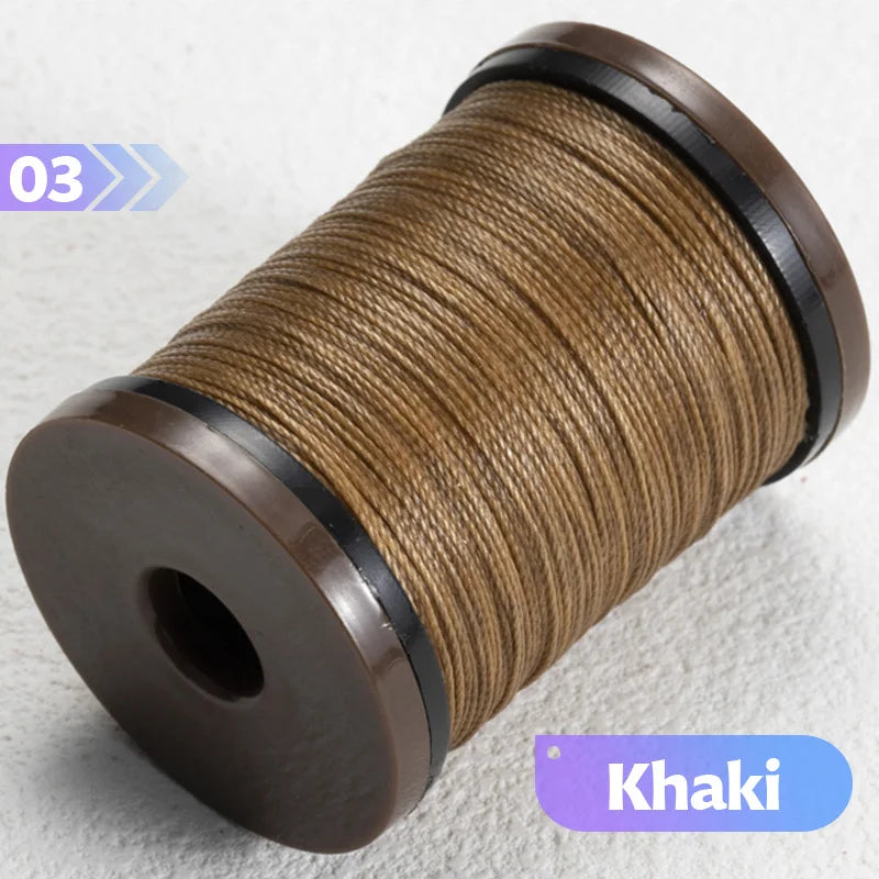 0.4/0.5/0.6mm Round Waxed Thread Circular Leather Sewing Waxing Thread for Manual Sewing and Jewelry Craftsmanship