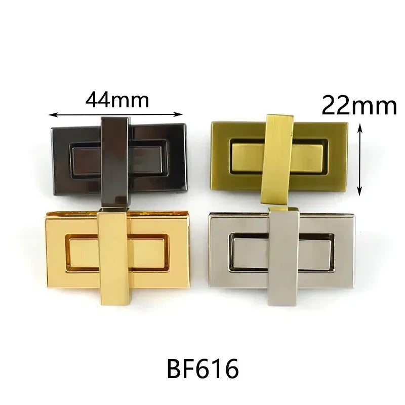 Deepeel 2Pcs Metal Lock Buckles for Women's Bags Turn Twist Locks Shoulder Bag Decor Closure Latch Clasp DIY Hardware Accessory