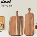 Long-handled Acacia Wood Cutting Board Durable Solid Charcuterie Board for Bread Fruit Cutting Board Household Serving Boards