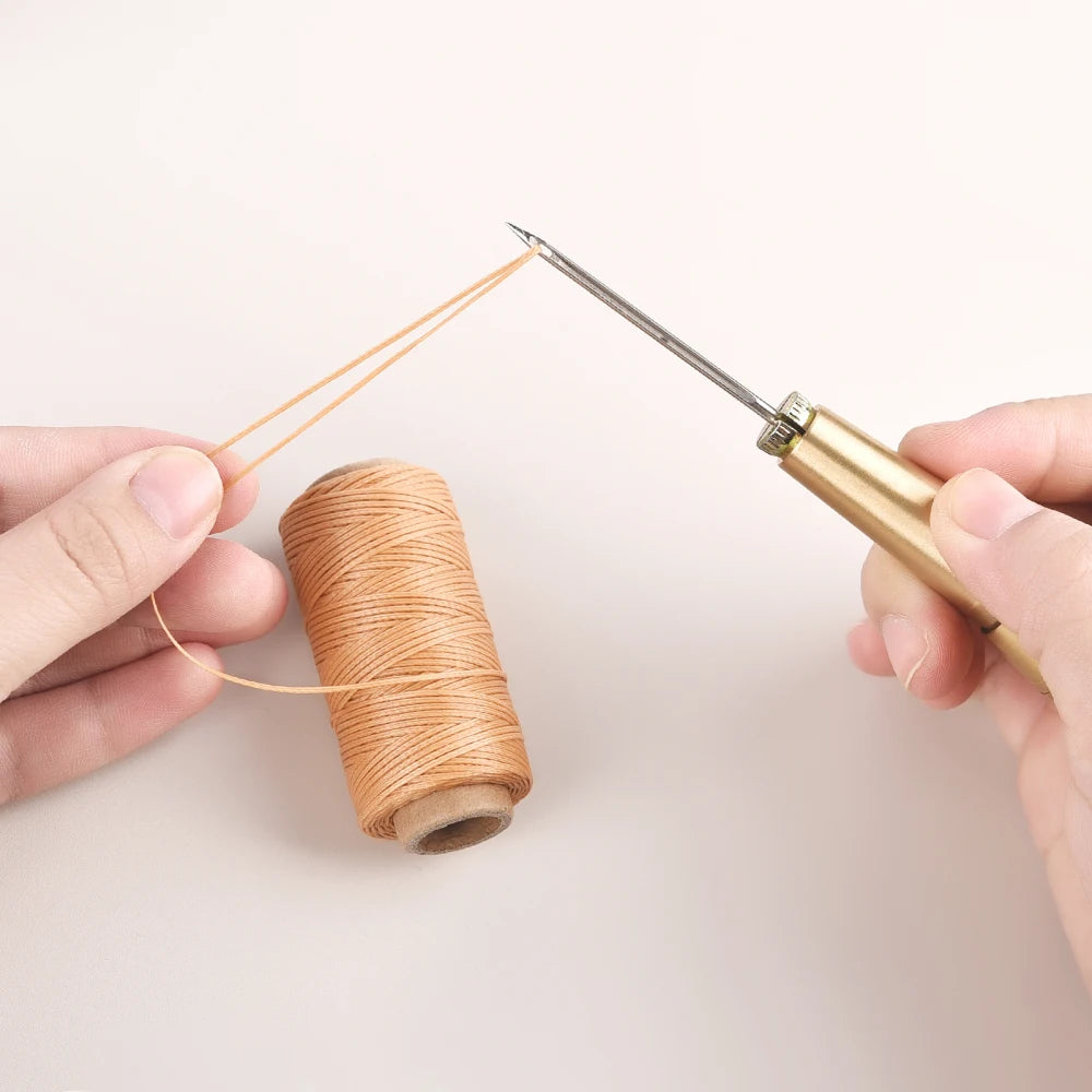 0.8mm 150D Thickness Leather Waxed Thread For Hand Stitching Leather Cord DIY Bracelet Jewelry Making 50 Meters Round Waxed Line