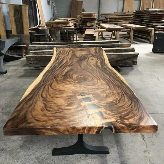 # Unique Furniture Design Walnut Slab Kitchen Restaurant Dining Wood Table For Sale