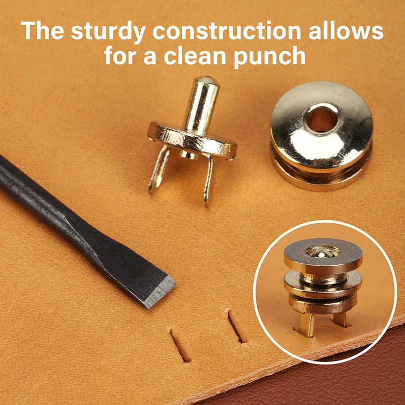 WUTA Basic 6-12 Pcs Leather Slotted Punch Set Skin Flat Hole Punches Straight Slot Die Cutter Cut Leather End DIY Craft Tools