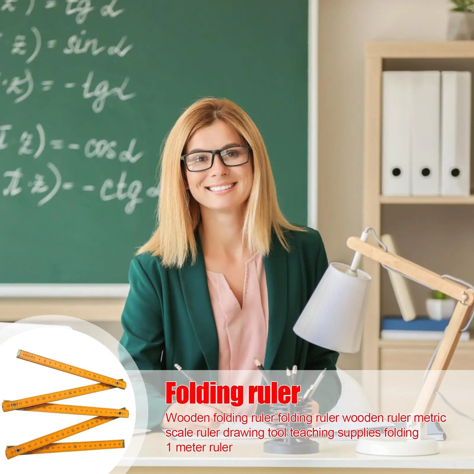 Wooden Folding Ruler 1 Meter Wood Measuring Ruler For Carpenters Metric Scale Ruler Measuring Ruler Stick Wood Drawing Tools