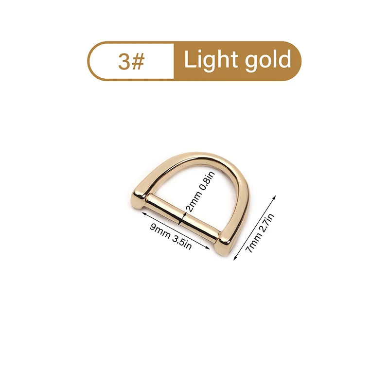 WUTA  Zinc Alloy D Ring Metal Zipper Pulle Buckle For Luggage hardware Accessories DIY Sewing Leather Craft 10pcs
