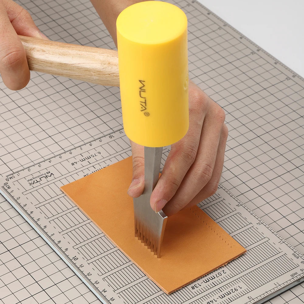 WUTA 1PC Multifunctional Leather Craft Hammer Rubber Mallet Maul Carving Tool For DIY Stamping Punching 46mm 55mm Leather Tools