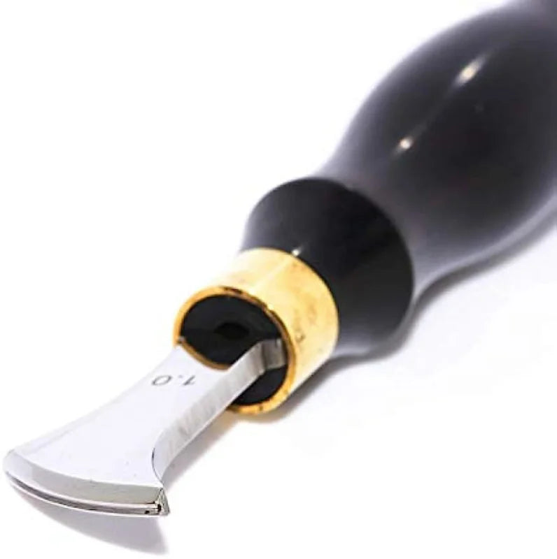 1-2.5mm Leather Edge Creaser Leathercraft Edge Creasing Tool, Edge Marking Leather Craft Black Wood Handle Tools hot cold press