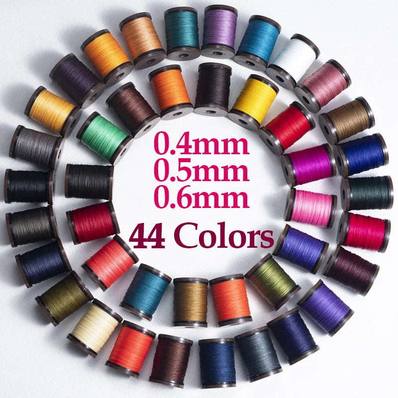 0.4/0.5/0.6mm Round Waxed Thread Circular Leather Sewing Waxing Thread for Manual Sewing and Jewelry Craftsmanship