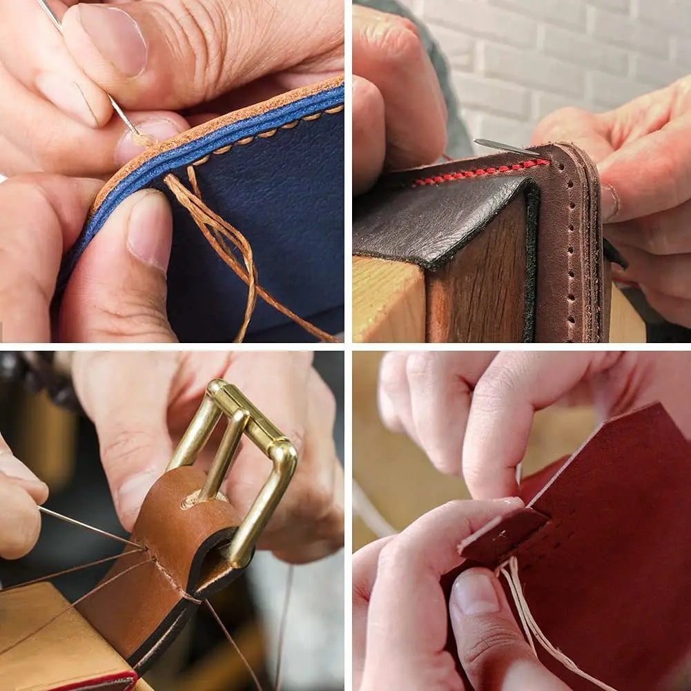 50M 0.8Mm Thickness Waxed Thread For Leather Waxed Cord For Diy Handicraft Tool Hand Stitching Thread Flat Waxed Sewing Line