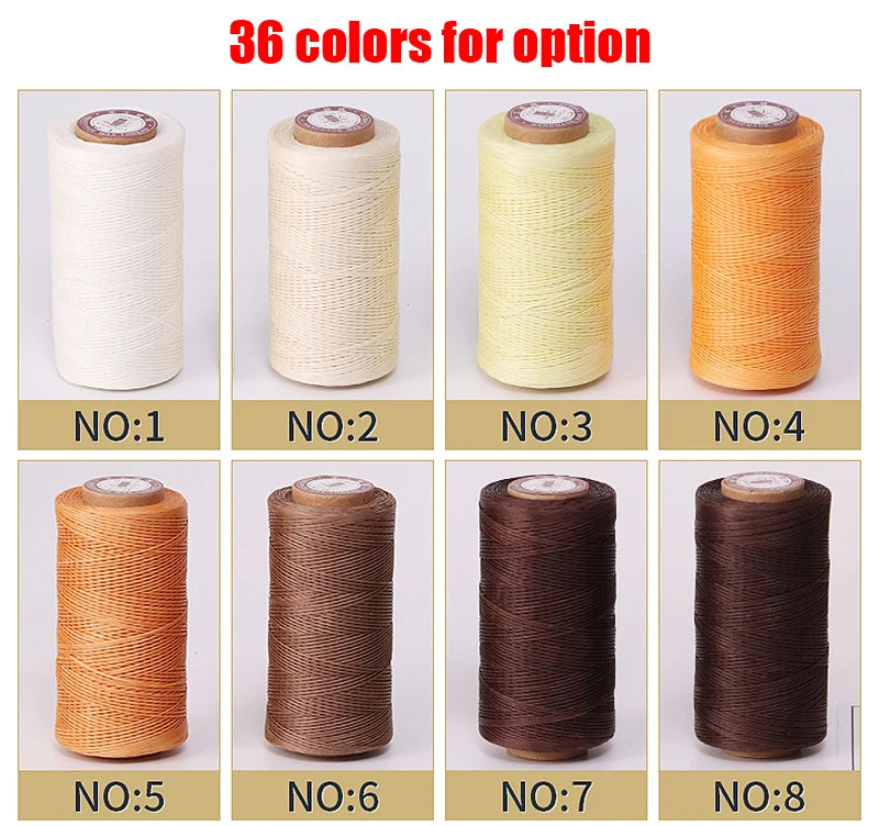 50M 0.8Mm Thickness Waxed Thread For Leather Waxed Cord For Diy Handicraft Tool Hand Stitching Thread Flat Waxed Sewing Line