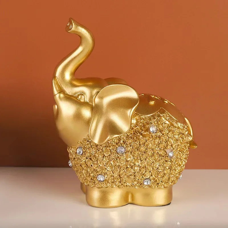 Elephant ornaments, living room wine cabinet, TV cabinet, creative home decor, entrance soft decorations, gifts, office