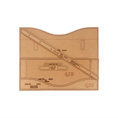 1Set Handcrafted Leather Shoulder Bag Kraft Paper Template Set - DIY Retro Design Leathercraft Bag Mold Patterns and Stencils