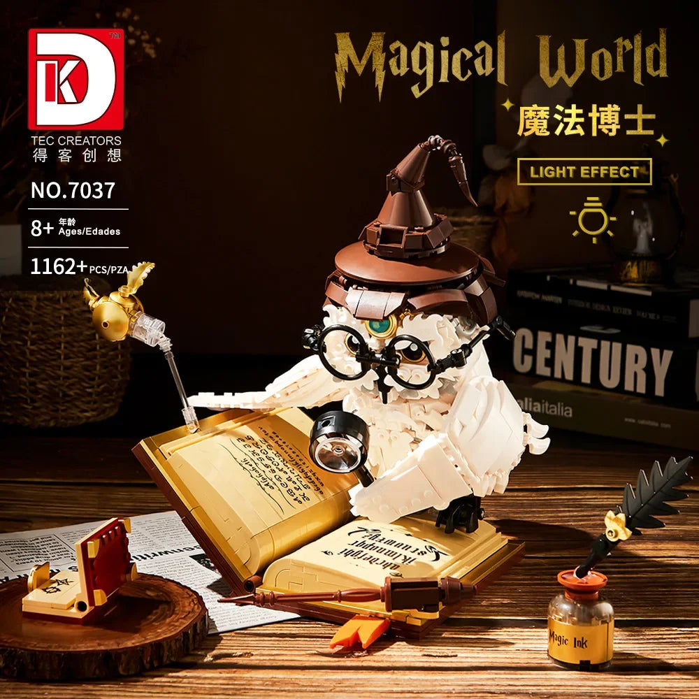 Magic Wand, Wizard’s Robe Model, Assembled Mini Brick Toy, Birthday Gift for Children and Adults.