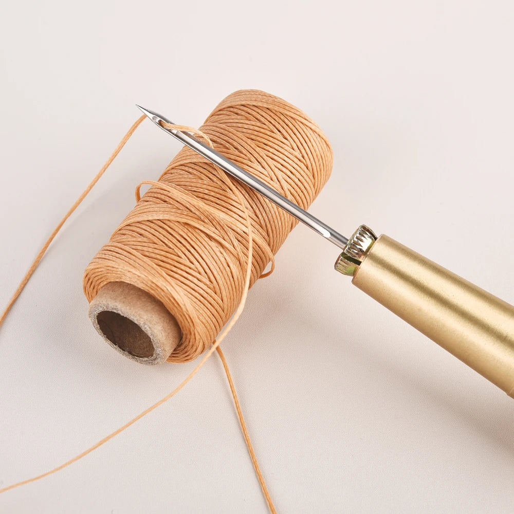 0.8mm 150D Thickness Leather Waxed Thread For Hand Stitching Leather Cord DIY Bracelet Jewelry Making 50 Meters Round Waxed Line