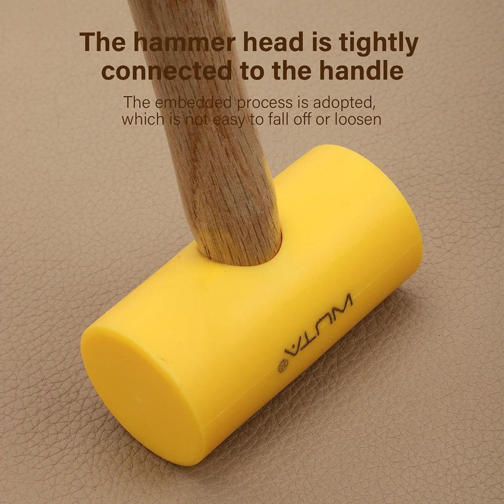WUTA 1PC Multifunctional Leather Craft Hammer Rubber Mallet Maul Carving Tool For DIY Stamping Punching 46mm 55mm Leather Tools