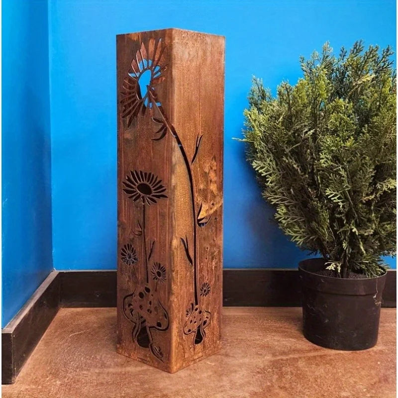 Fairy and Mushroom Garden Column - Outdoor Decor Furniture  Outdoor Sculpture  Garden Decor Outdoor Furniture - Indoor Planters