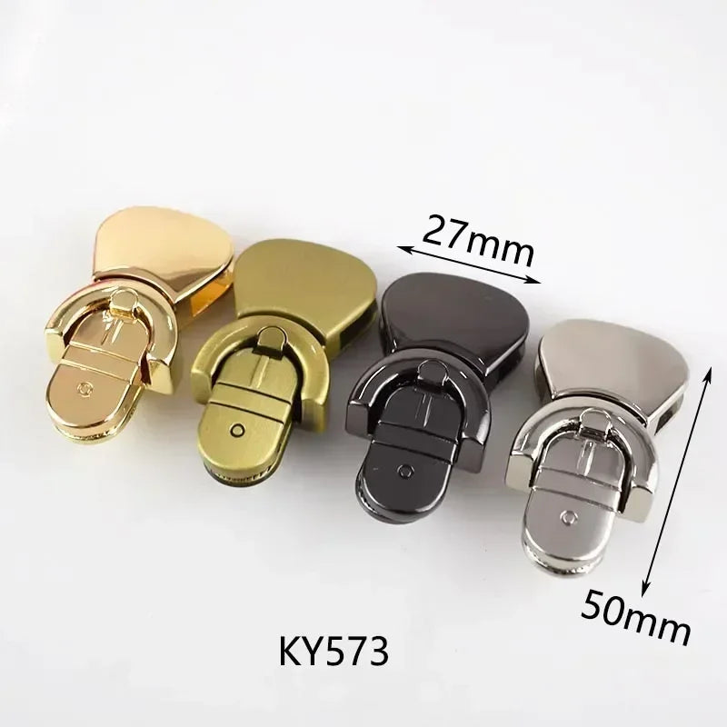 Deepeel 2Pcs Metal Lock Buckles for Women's Bags Turn Twist Locks Shoulder Bag Decor Closure Latch Clasp DIY Hardware Accessory