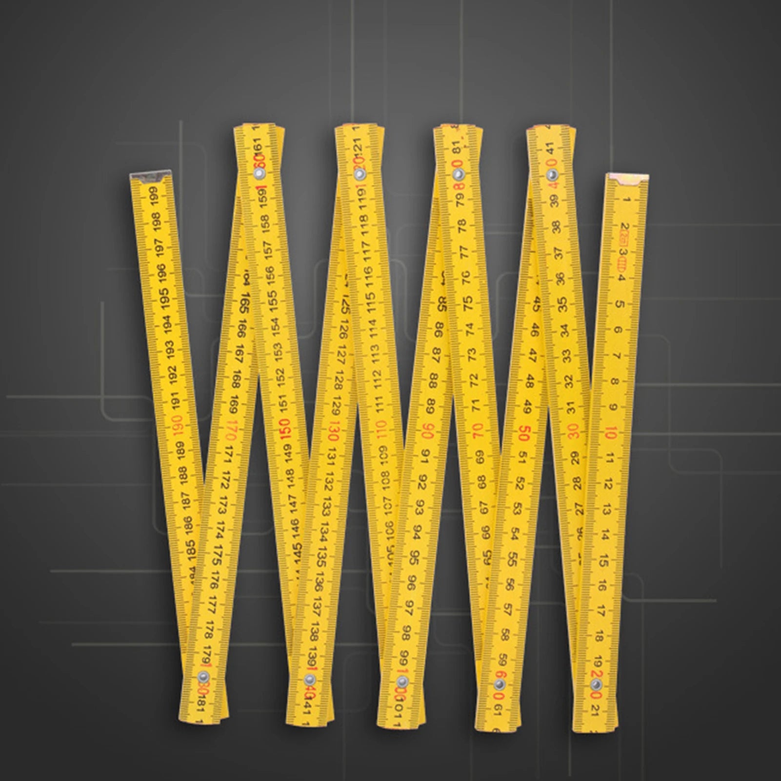 Wooden Folding Ruler For Carpenters Construction Builder 2 Meter 10 Folds Wooden Yard Stick Ruler For Home Improvement