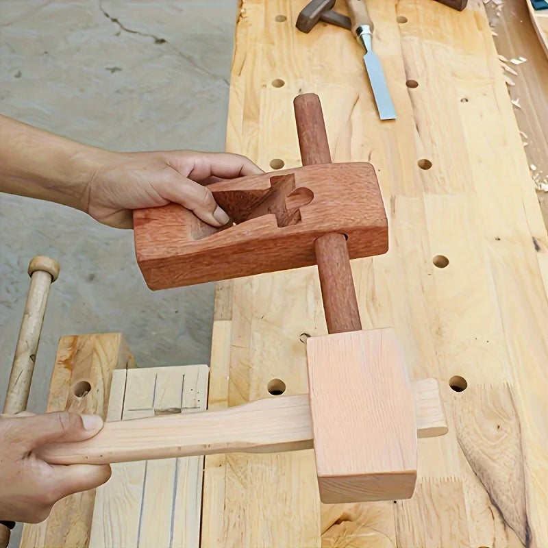 Wooden mallet, ergonomic handle, multi-purpose wooden mallet for woodworking, leather crafting, ice crushing, sturdy and durabl