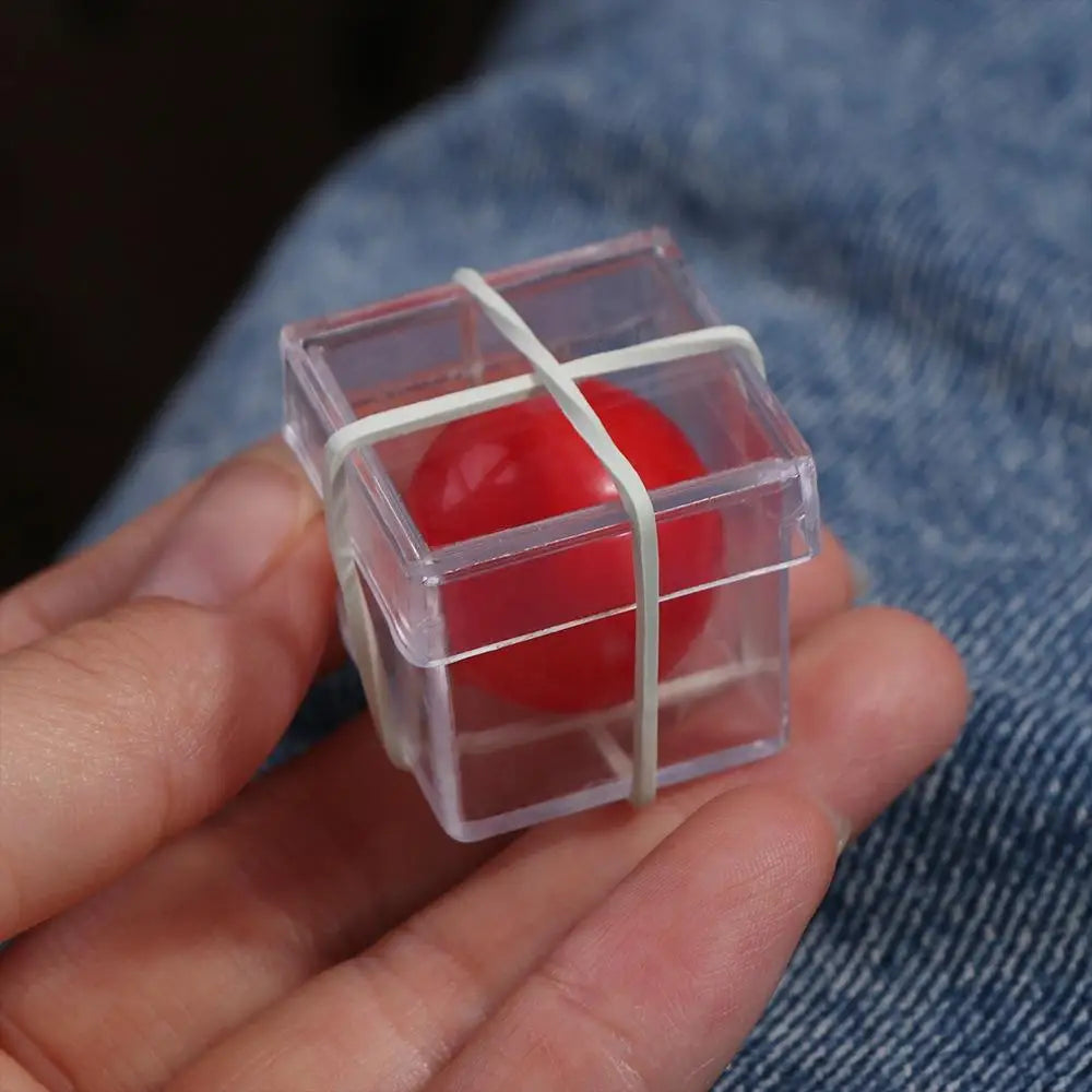 Illusion Magic Clear Ball Through Box Magician Game Gimmick Props Ball Penetrate Box Mentalism Plastic Magic Tricks Street Stage