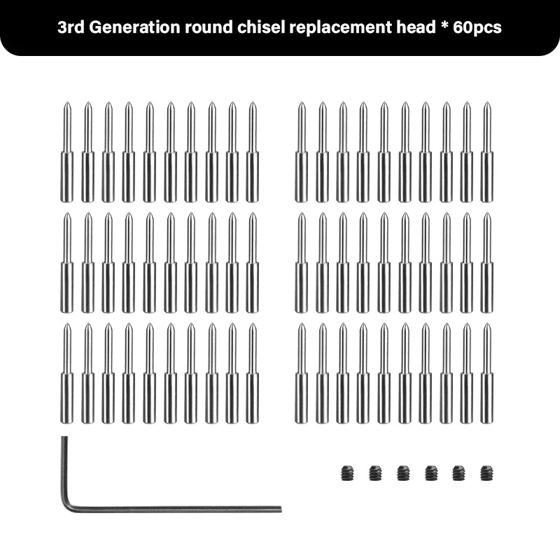 WUTA 2nd Generation Sharp Head Replaceable Pricking Iron Removable Round Hole Punch Leather Craft Chisel DIY Leather Tools