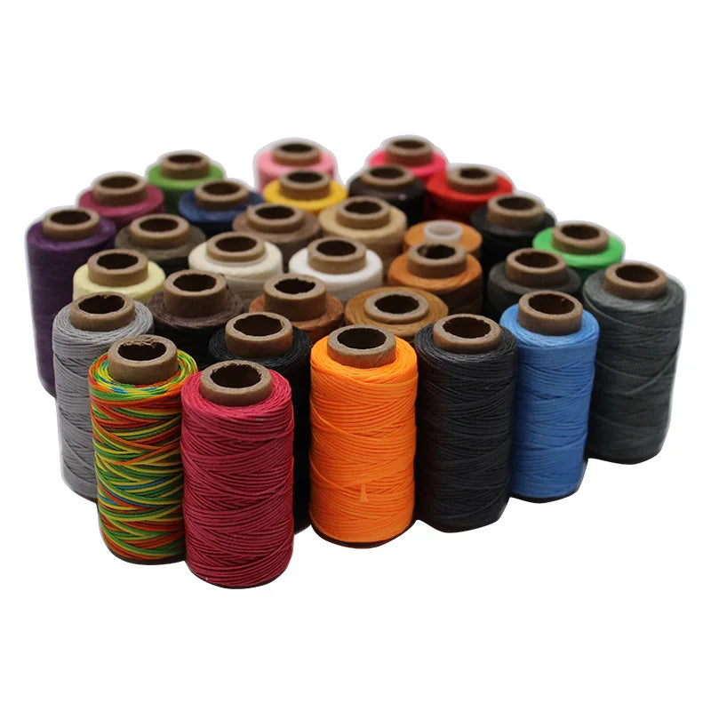 Waxed Thread For Leather 50m 0.8mm Black Off White Red Green Pink Brown Grey Purple Orange Blue Apricot