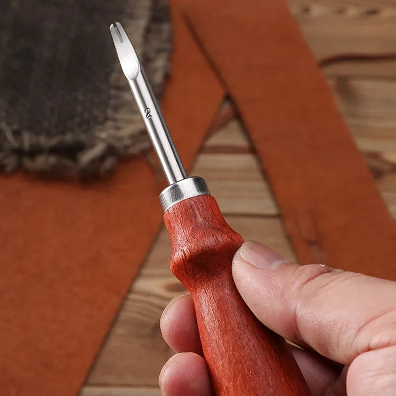 Leather Common Edge Beveler Skiving Craft Keen Edge Cutting Tool for Beveling V-shaped Blade with Rounded Center Taking The Edge